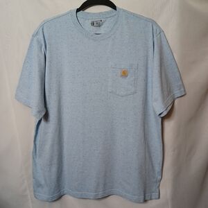 Carhartt Blue Short Sleeve Crew Neck T-Shirt. Size 2XL